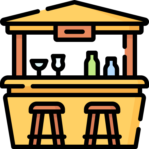 Пляжный бар Special Lineal color иконка