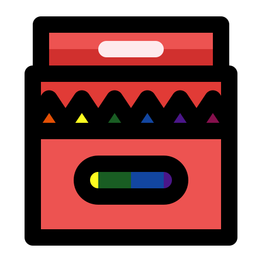 lápices de color Generic Outline Color icono