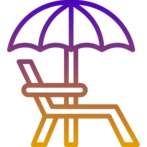 silla de playa Generic Gradient icono