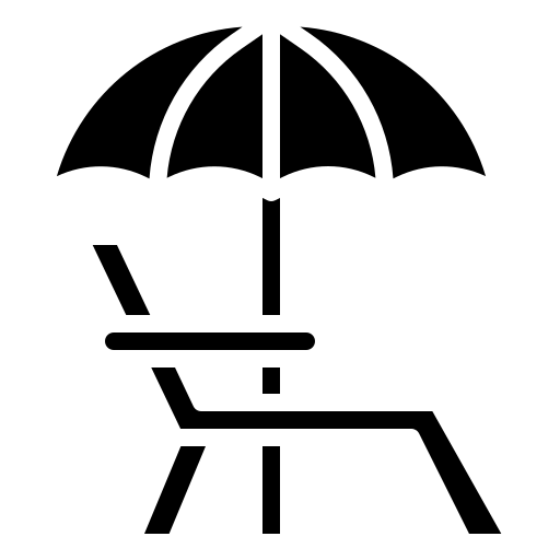 strandstoel Generic Glyph icoon