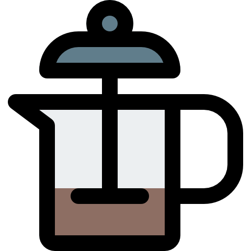 Coffee plunger Pixel Perfect Lineal Color icon
