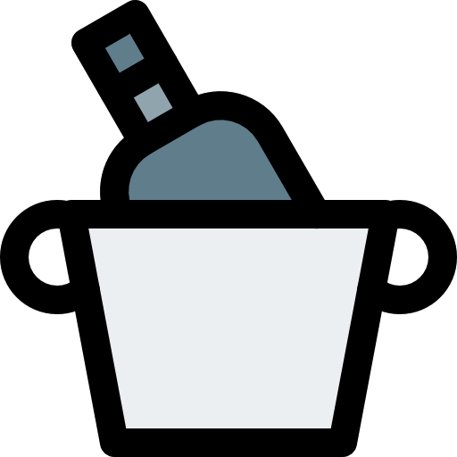 Ice bucket Pixel Perfect Lineal Color icon