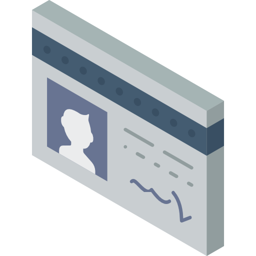 tarjeta de identificación Basic Miscellany Flat icono