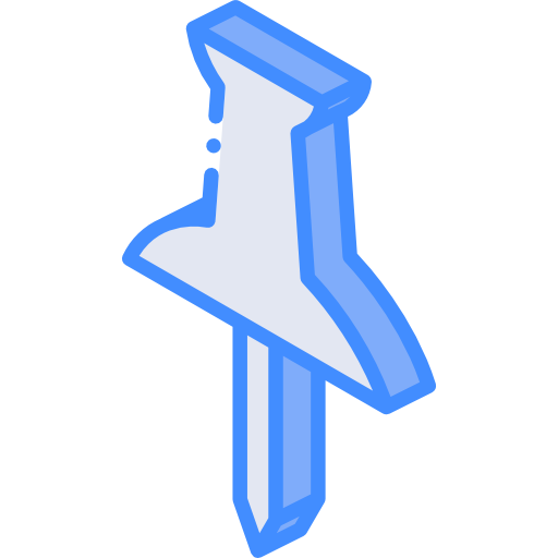Push pin Basic Miscellany Blue icon