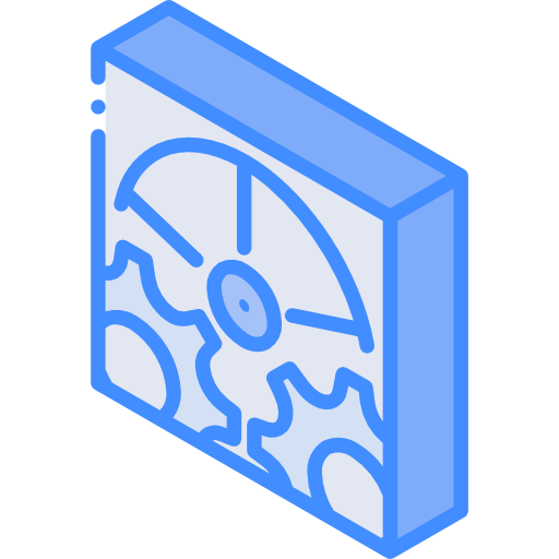 설정 Basic Miscellany Blue icon