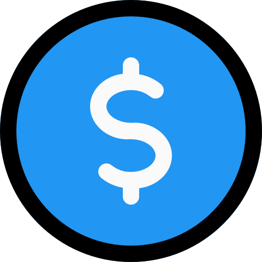 dollar Pixel Perfect Lineal Color icon