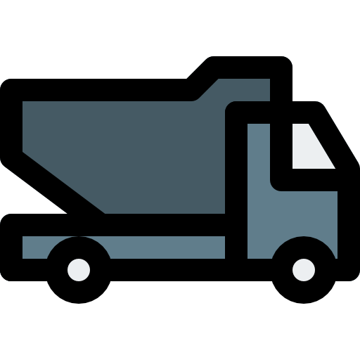 Dump truck Pixel Perfect Lineal Color icon