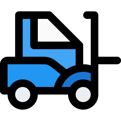 Forklift Pixel Perfect Lineal Color icon