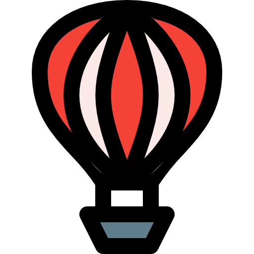 Hot air balloon Pixel Perfect Lineal Color icon