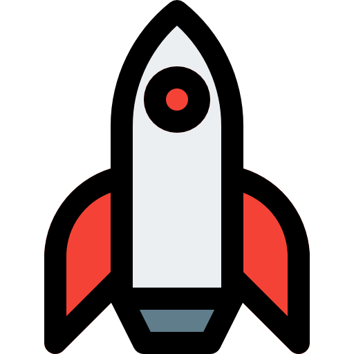 Rocket Pixel Perfect Lineal Color icon