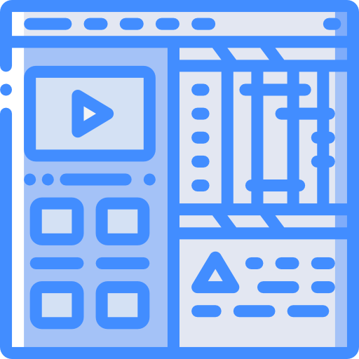 웹 개발 Basic Miscellany Blue icon