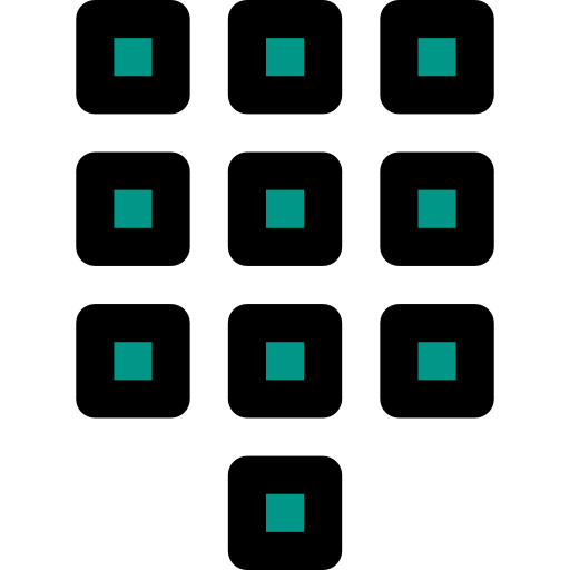 klawiatura numeryczna Pixel Perfect Lineal Color ikona