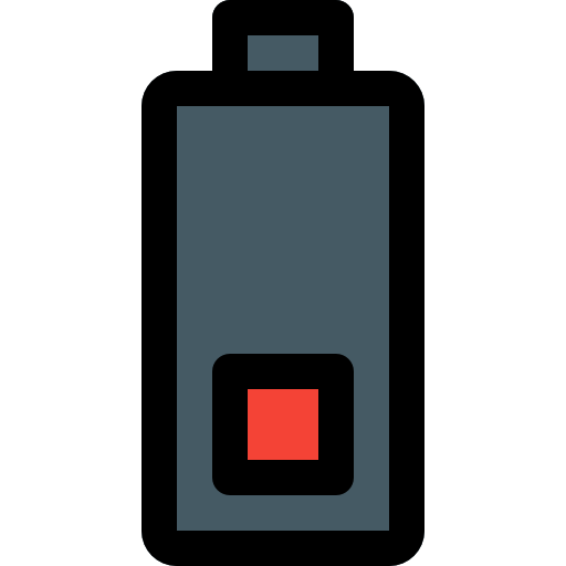 batería baja Pixel Perfect Lineal Color icono