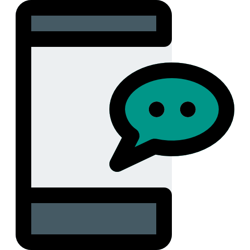 Phone chat Pixel Perfect Lineal Color icon