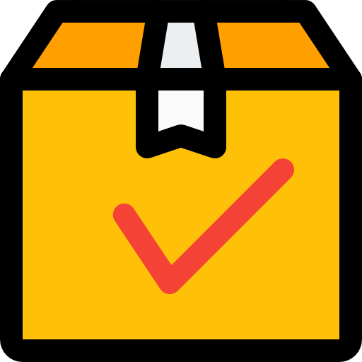 caja de entrega Pixel Perfect Lineal Color icono