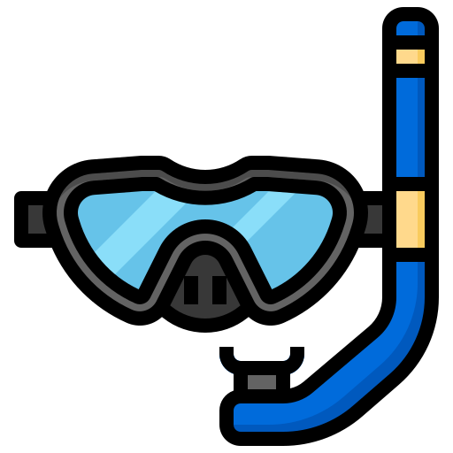 máscara de mergulho Generic Outline Color Ícone