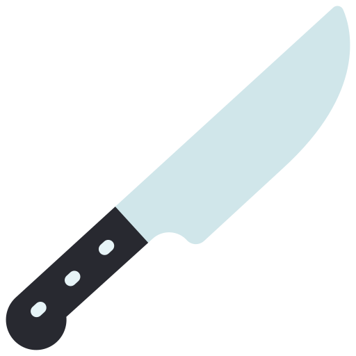 Knife Juicy Fish Flat icon