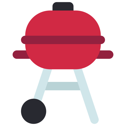 BBQ grill Juicy Fish Flat icon