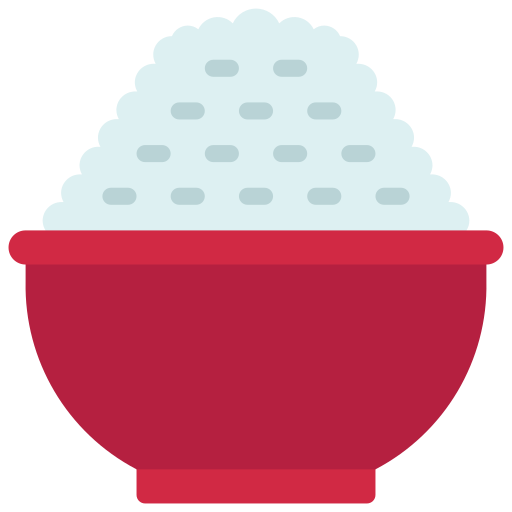 Rice bowl Juicy Fish Flat icon