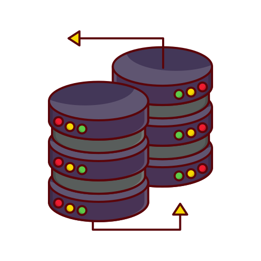 Database Vector Stall Lineal Color icon