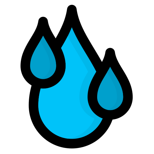 gotitas de agua Generic Outline Color icono