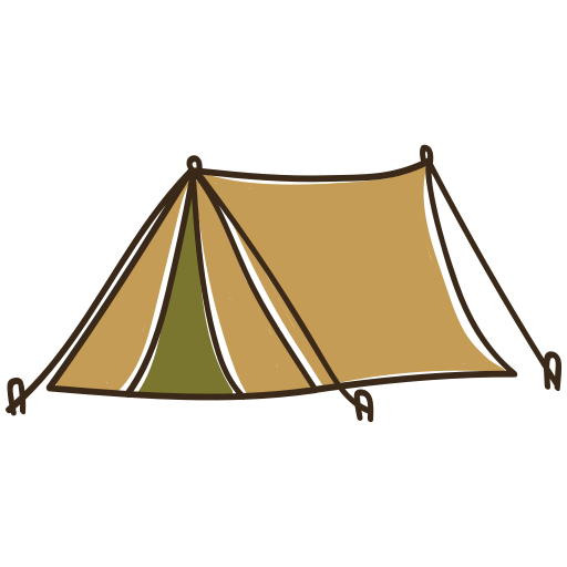 namiot kempingowy Generic Hand Drawn Color ikona