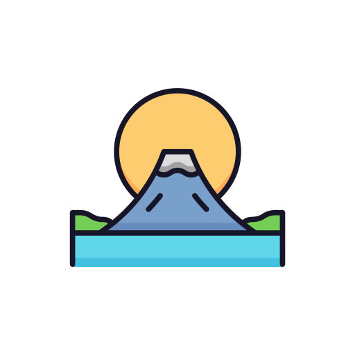 Mount fuji Generic Outline Color icon