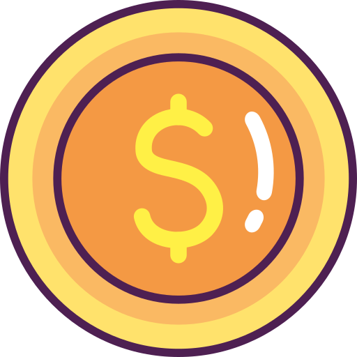 Coin Generic Outline Color icon