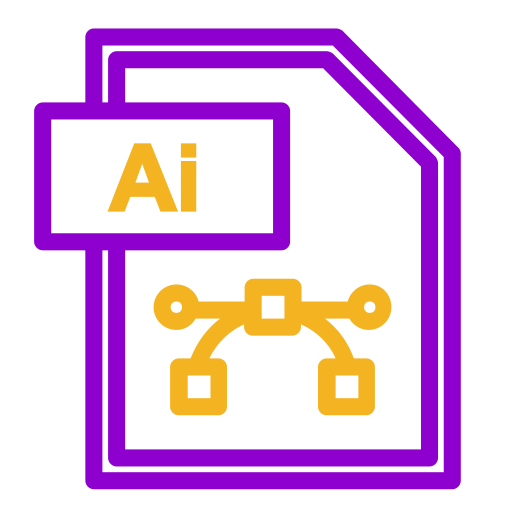 aiファイル形式 Generic Outline Color icon