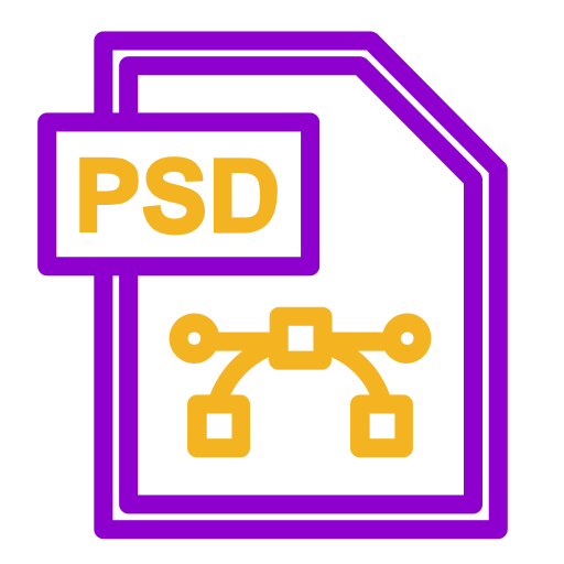 psd 형식 Generic Outline Color icon