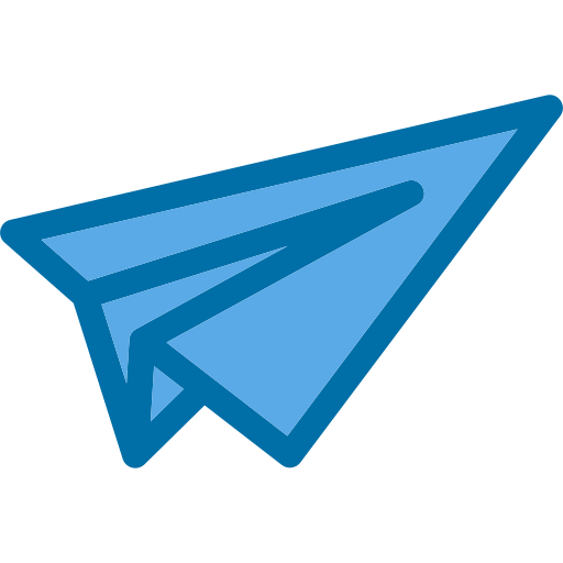 Paper plane Generic Blue icon