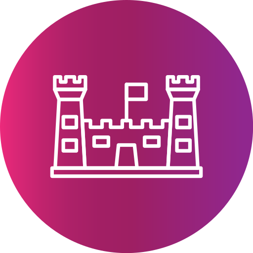 castillo de arena Generic Flat Gradient icono