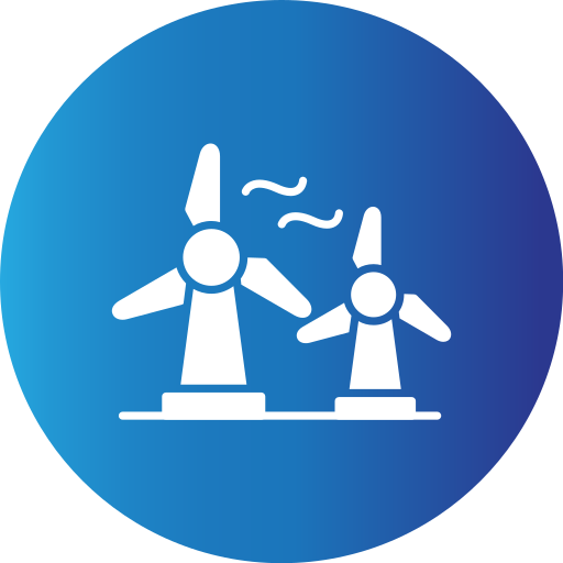 Wind power Generic Blue icon