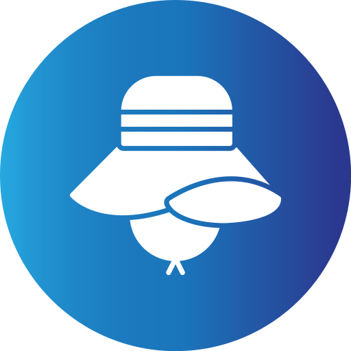 sombrero pamela Generic Blue icono