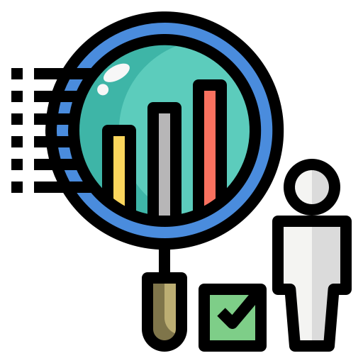 Qualitative research Generic Outline Color icon