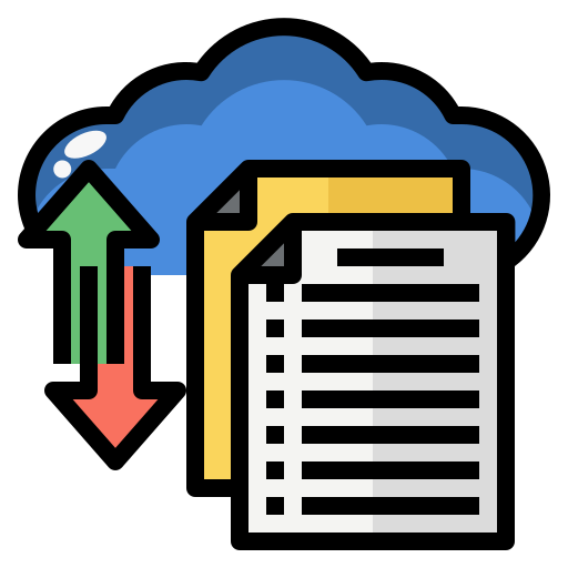 Cloud database Generic Outline Color icon