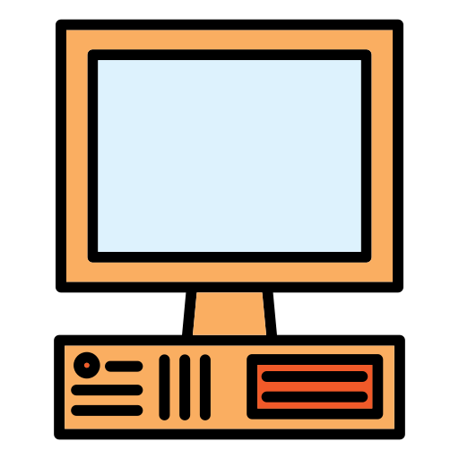 Old computer Generic Outline Color icon
