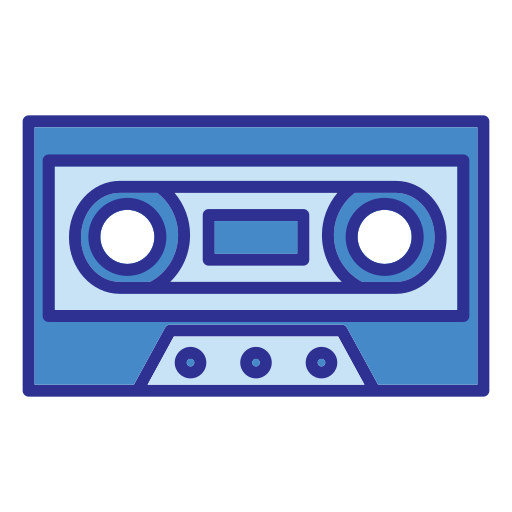 cassette bandje Generic Blue icoon