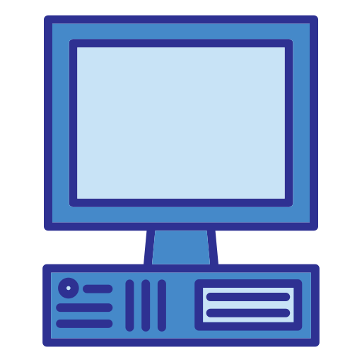 Old computer Generic Blue icon