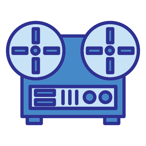 cámara de vídeo antigua Generic Blue icono