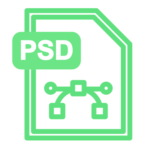 Psd file format Generic Flat Gradient icon