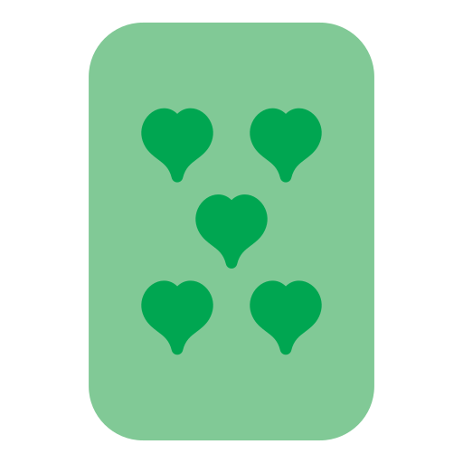 cinco de corazones Generic Flat icono