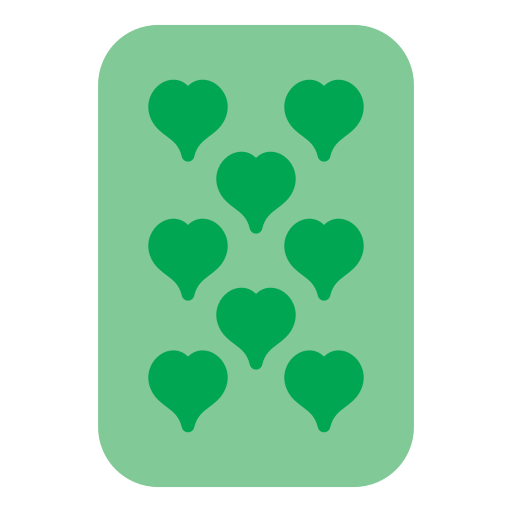 ocho de corazones Generic Flat icono