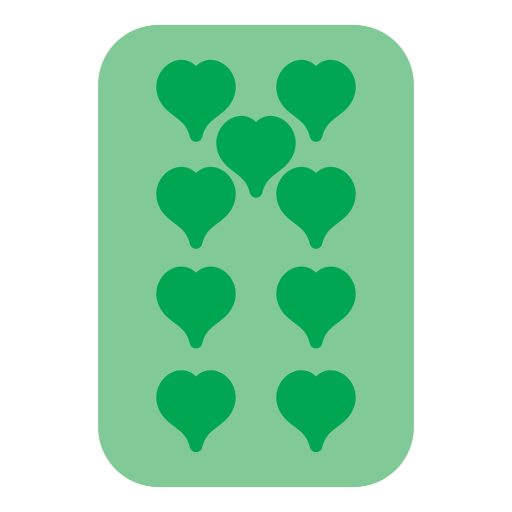 Nine of hearts Generic Flat icon