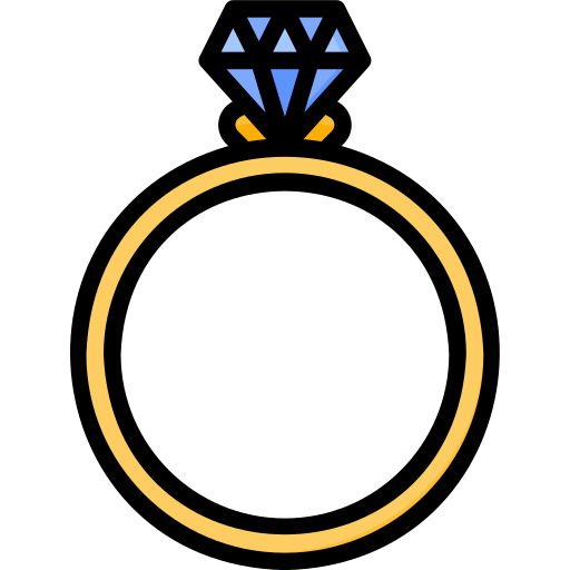 diamanten ring Generic Outline Color icoon
