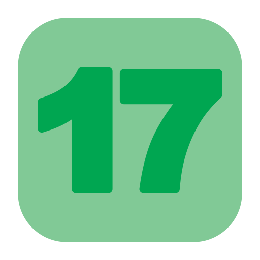 열일곱 Generic Flat icon