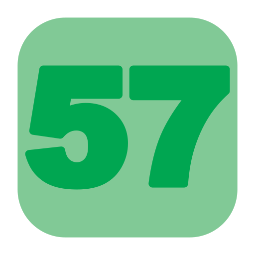 cincuenta y siete Generic Flat icono
