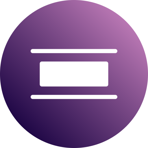alineación horizontal Generic Flat Gradient icono