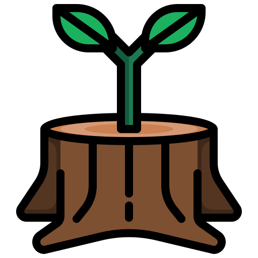 Tree stump Generic Outline Color icon