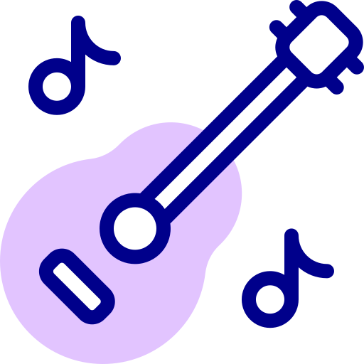 ukulele Detailed Mixed Lineal color icona